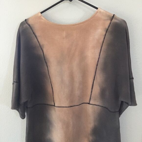 Anthropology Tina + Jo sweater short sleeve tunic length reverse tie dyed sz sm - Picture 3 of 9